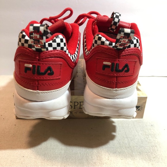Fila Red Sneakers Shoes Size 5.5 - Picture 5 of 8